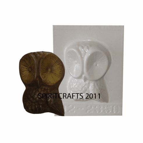 SMALL BIG EYED OWL PLASTER CASTING MOLD (2.5" x 3.5")