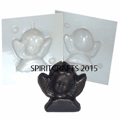 SMALL CHERUB <BR>CANDLE MAKING MOLD<BR> (2.5", 2.5 oz)