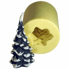 SMALL CHRISTMAS TREE POLYURETHANE CANDLE MOLD (3.75" HT)
