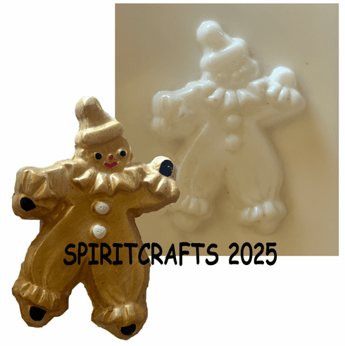 SMALL CLOWN <BR>PLASTER CRAFT MOLD<BR>3.75" HT