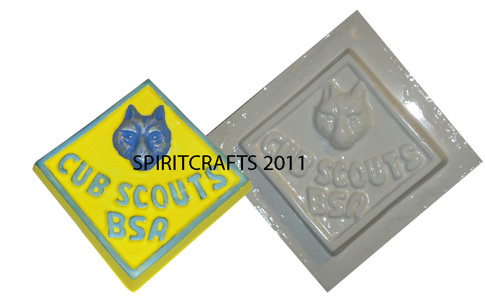 SMALL CUB SCOUTS SQUARE PLAQUE MOLD (4.25