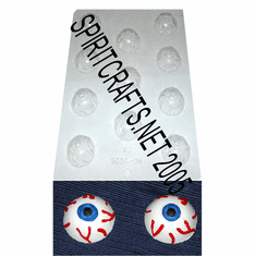 SMALL EYEBALL HALLOWEEN CANDY / EMBED MOLD (11 WELL)