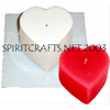 SMALL FLAT HEART<br> CANDLE MOLD <br>(2.25" HT, 9 oz)