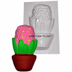SMALL FLOWERS IN POT PLASTER MOLD (4.25" x 7.5")