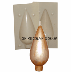 SMALL FOOTED TEAR DROP CANDLE MOLD (4.25" HT, 5 oz)