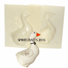 SMALL GOOSE <br> CANDLE MAKING MOLD<br>  (3.75" HT, 3 oz)