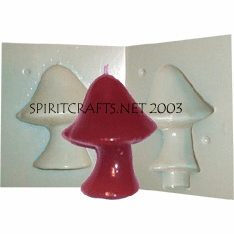 SMALL MAGIC <br> MUSHROOM CANDLE <br> MOLD (3.25" HT, 9 oz)