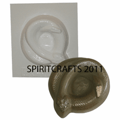 SMALL RATTLESNAKE PLASTER MOLD (3.75" x 4")