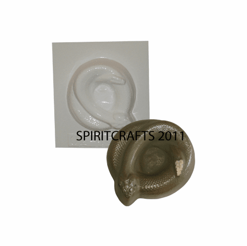 SMALL RATTLESNAKE PLASTER MOLD (3.75" x 4")
