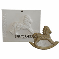 SMALL ROCKING <br> HORSE PLASTER <br>MOLD (4.25" x 3.25")