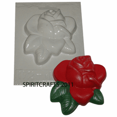 SMALL ROSE PLASTER CASTING MOLD (3.5" x 3.75")
