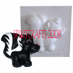SMALL SKUNK <br>PLASTER MOLD<br> (4" x 3.5")