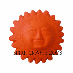 SMALL SUN FACE <br>PLASTER MOLD<br> (4.25" DIA)