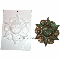 SMILING FACE IN SUN <br> PLASTER MOLD