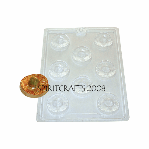 SOMBRERO CANDLE EMBED / CANDY MOLD (8 well)