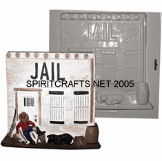 SOUTHWEST JAIL SCENE PLASTER MOLD (14" x 11")