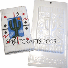 SOUTHWEST SAGUARO PLAQUE PLASTER MOLD