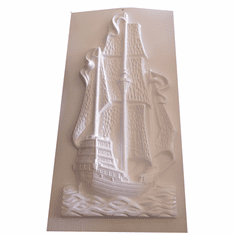 SPANISH GALLEON PLASTER MOLD (XL) (14" x 29.25")