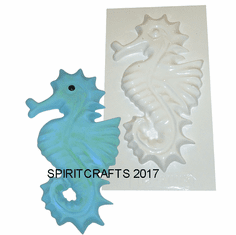 SPINY SEAHORSE PLASTER CRAFT MOLD (6.75" x 11.75")