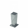 SQUARE TAPER CANDLE MOLD, 2.25" x 3" x 7.5" (1 lb 9 oz)