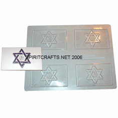 STAR OF DAVID JEWISH GUEST SOAP MOLD, 4 WELL