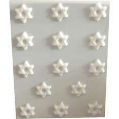 STAR OF DAVID <BR>WAX APPLIQUE MOLD<BR>14 WELL