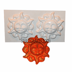 SUN FACE PLASTER <br>MOLD, 2 ON 1 <br>(4.75" DIA)