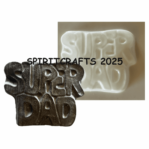 SUPER DAD PLASTER <BR> CRAFT MOLD<BR> (4" X 5")