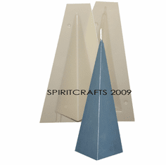 TALL PYRAMID PLASTIC CANDLE MOLD (9" HT , 14 oz)