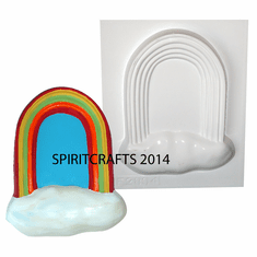 TALL RAINBOW PLASTER CASTING MOLD (7" x 9")