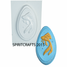 TEARDROP FISH PLAQUE PLASTER MOLD (6.25" HT)