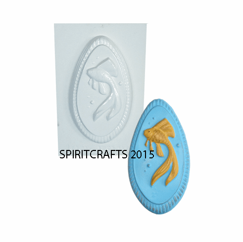 TEARDROP FISH PLAQUE PLASTER MOLD (6.25" HT)