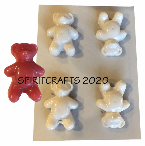 TEDDY BEAR SOAP <BR> MOLD (4 WELL, 4")