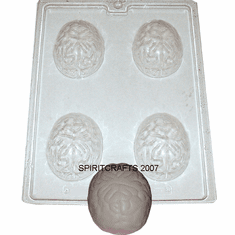THE BRAIN CANDLE <br>SOAP CANDY <br>MOLD, 4 WELL