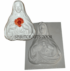 THE IMMACULATE <br>HEART OF MARY<br> PLASTER MOLD<br> (12" HT)