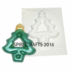 TINY CHRISTMAS TREE ORNAMENT PLASTER MOLD (3" HT)