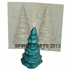 TINY PINE TREE <br>PLASTIC CANDLE <br>MOLD (3.5" HT, 2.25 oz)