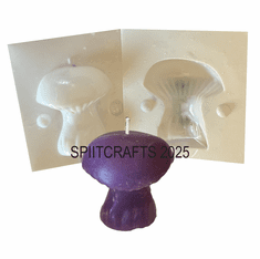 TINY ROUND <br> MUSHROOM CANDLE<br> MOLD (2 3/8" HT)