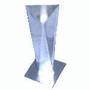 TRIANGLE OBLIQUE CANDLE MOLD, 1.75" x 3.5" x 12.5" (1 lb 10 oz)