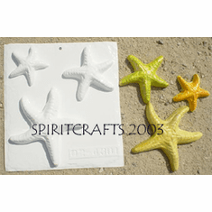 TRIPLE STARFISH PLASTER CRAFTING MOLD