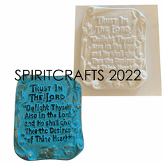 TRUST IN THE LORD, LONGER TEXT, PLASTER MOLD (4.75" x 4")