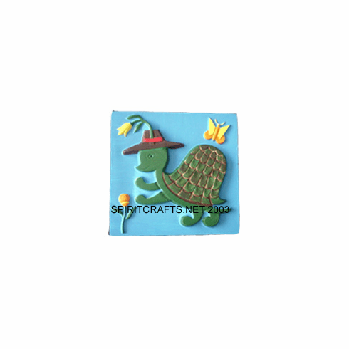 TURTLE, CHILDREN'S PLASTER CASTING MOLD (8" x 8.25")