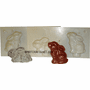 TWIN BUNNY CANDLE MOLD <BR>(2.5" HT AND 1.75" HT, 2 oz)