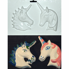 TWO UNICORNS <BR>PLASTER MOLD (5.5")