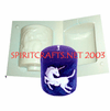 UNICORN PILLAR <br> CANDLE MOLD <br> (3" HT, 12 oz)