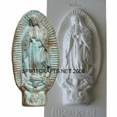VIRGIN OF GUADALUPE PLASTER CRAFT MOLD (9.75" HT)