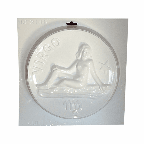 VIRGO ZODIAC ROUND PLASTER MOLD (10.25" DIA)