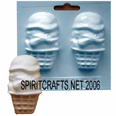 WAFFLE CONE ICE <br>CREAM PLASTER<br> CRAFT MOLD (2.75" HT)