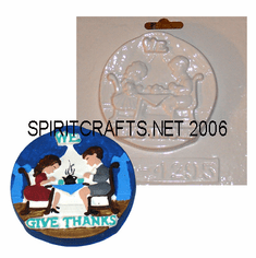 WE GIVE THANKS PLASTER CRAFT MOLD (4" DIA)