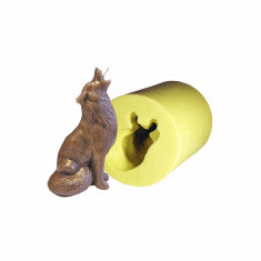 WOLF POLYURETHANE CANDLE MOLD (5" HT)